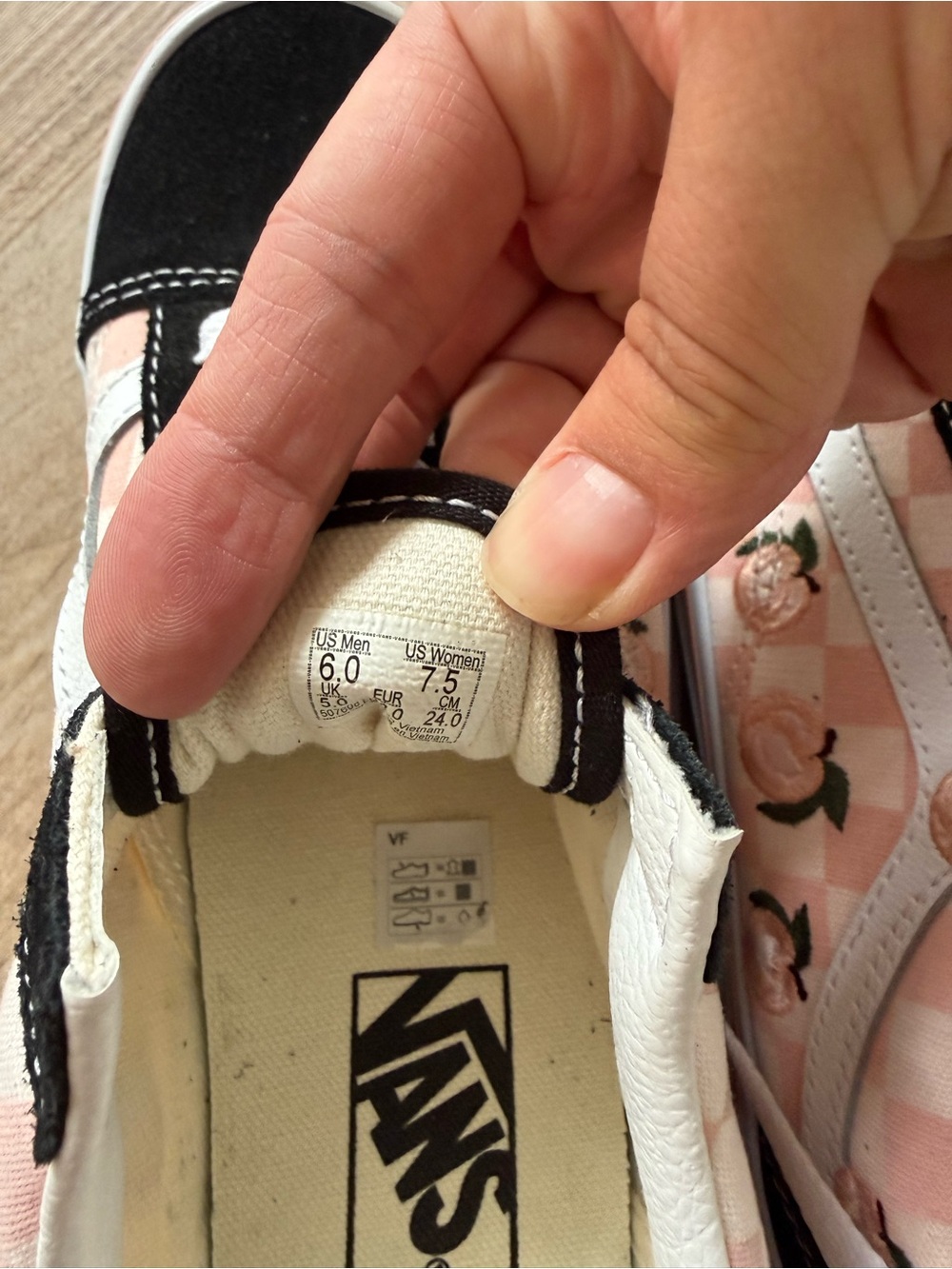 Old skool peaches vans NEW size 7.5 - Picture 7 of 8